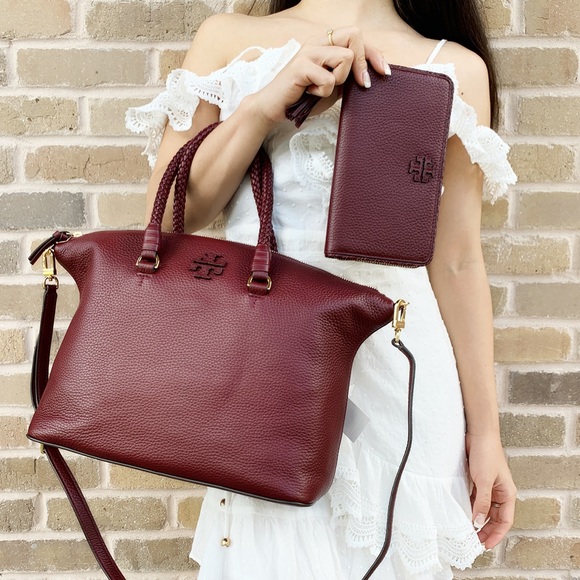 Tory Burch slouch satchel wallet SET - Picture 2 of 8